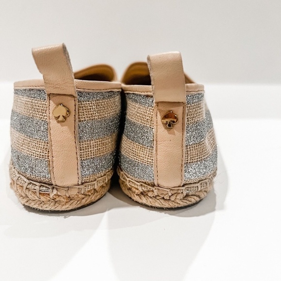 kate spade Silver Glitter Espadrille size 9.5 - Picture 6 of 9